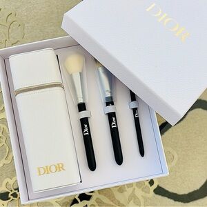 Dior Backstage 3pc Makeup Brush Gift Set with White Case